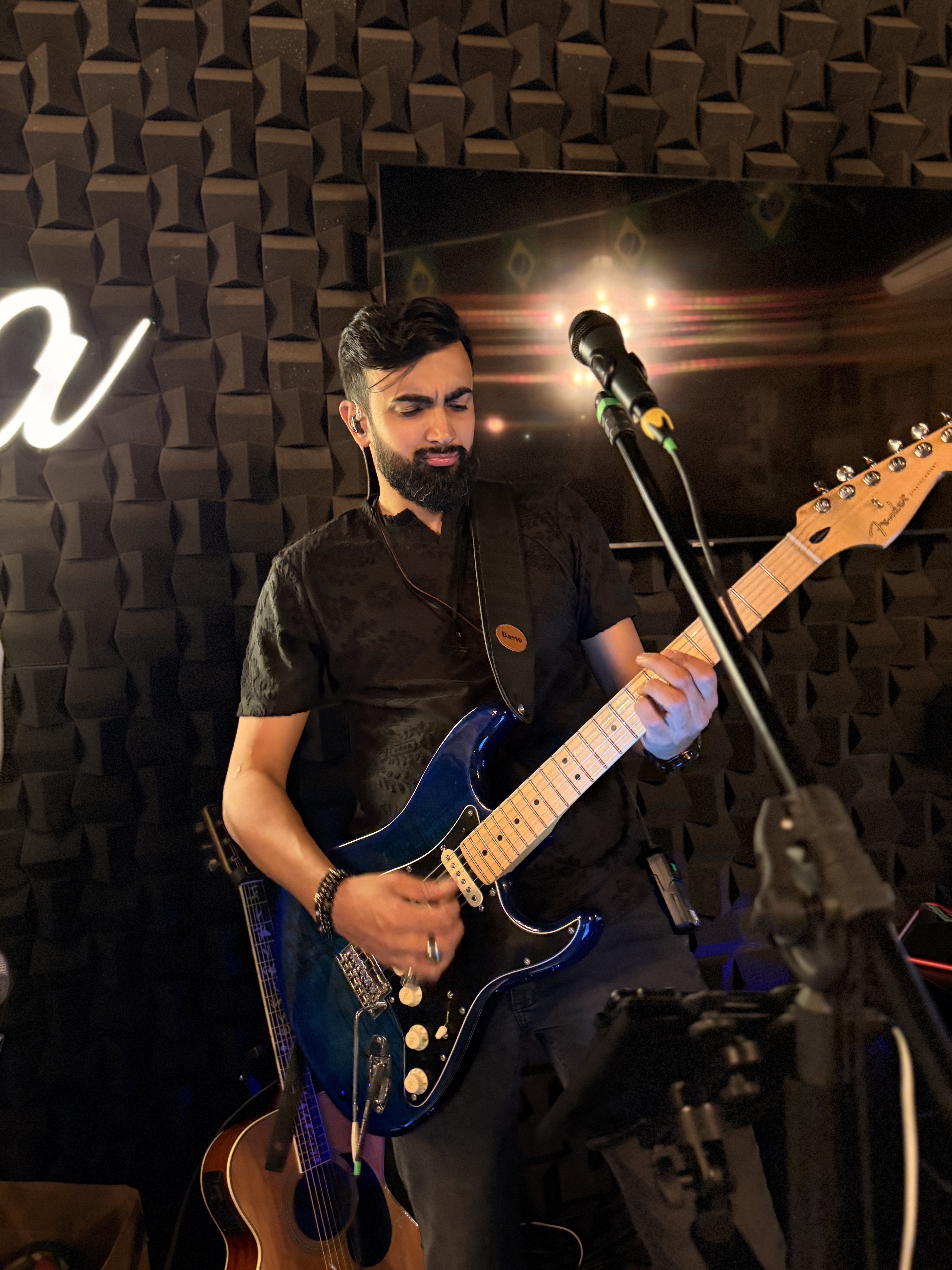 Guitarrista em ação